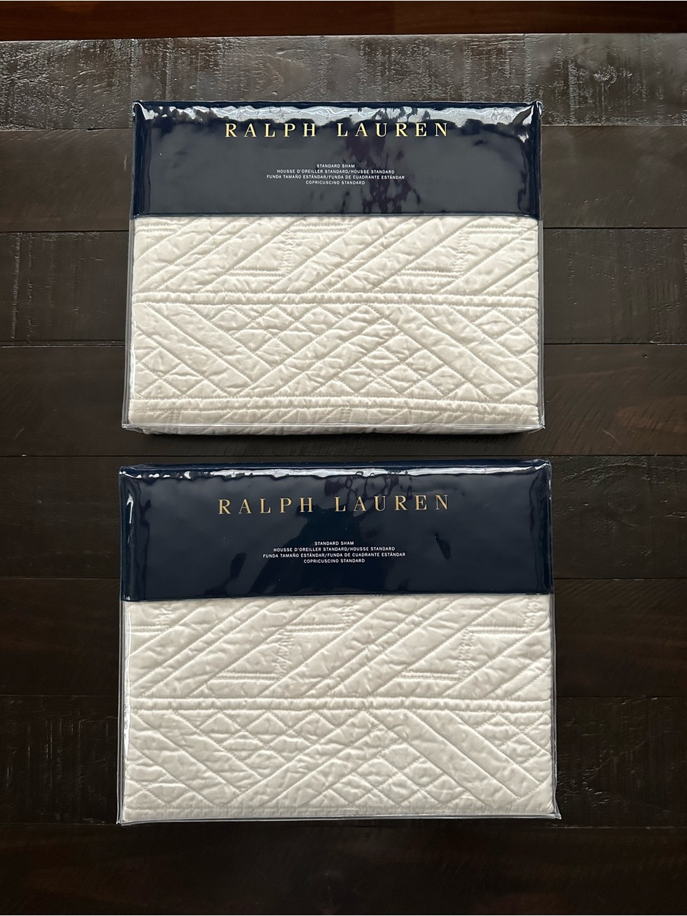 RALPH LAUREN Home NWT Oakfield Quilted Standard Sham Set White